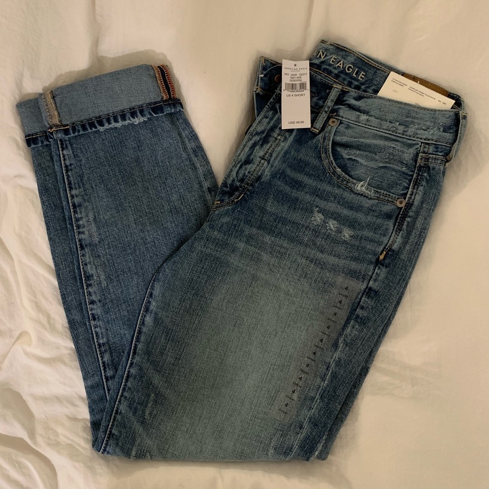 American Eagle high rise girlfriend jeans